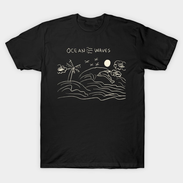 Ocean Waves T-Shirt by Saestu Mbathi